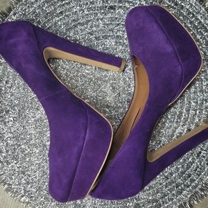 Steve madden purple suede 6" heels